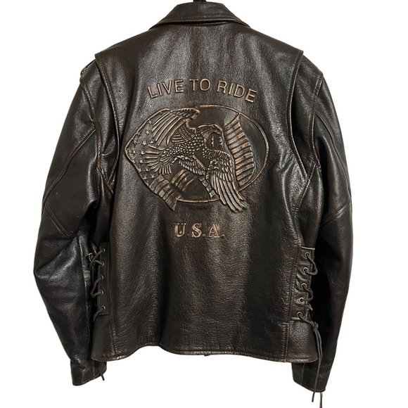Harley-Davidson Black Leather Jacket - Picture 1 of 12